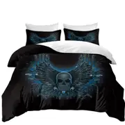 Cool Dark Art Guitar Strings Skull Quilt Cover