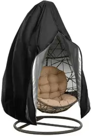 Hanging Chair Cover, Durable Waterproof Windproof UV Protection Suitable for Wicker Egg Swing Chair Patio Egg Chair and Most of Hanging Chair