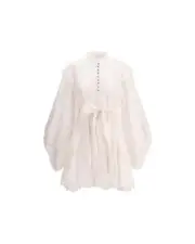 Zimmermann Alora Mini Dress Shell Pink Women Multicolor Dresses