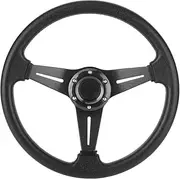 14in Universal Racing Steering Wheel, Drifting Racing Steering Wheel, Car Sport Steering Wheel Modified Accessory (Black)