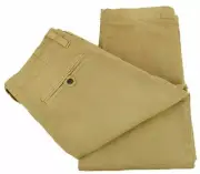 PRPS Women Khaki MONTE CARLO Distressed Capri Buttonfly Chino Pants 30 Italy NWT