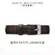 Daniel Wellington DW 錶帶 Petite York 12mm黑棕壓紋真皮錶帶-銀 DW00200191