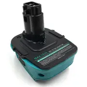 MAK1820 Adapter Converter for Makita 18V Li-Ion Battery BL1830 BL1860 for Dewalt DC9096 Ni-Cd Ni-Mh Black