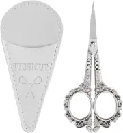 Silver All Purpose Scissors with Sheath - Sewing Embroidery Scissors for Office