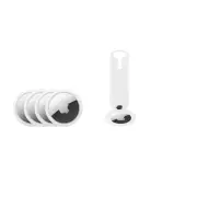 Apple AirTag 4 Pack with Silicone Cover Loop (White)