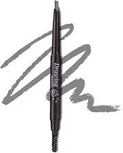 Grey Dual-Ended Eyebrow Pencil - Waterproof, Smudge-Proof Brow Liner with High Pigment, Smooth Glide Formula, Built-In Sharpener