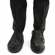 Motorcycle Waterproof Rain Shoes Covers Thicker Scootor Non-slip Boots Covers BLACK M