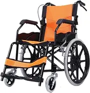 Carbon Steel All Terrain Wheelchair Sport Manual Wheelchair with Handbrakes and Ergonomic Seat Transport Wheelchair for Seniors