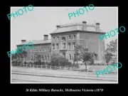 OLD POSTCARD SIZE PHOTO OF St KILDA MILITARY BARRACKS MELBOURNE VICTORIA 1870