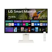 Smart Monitor 32 Inch 4K UHD IPS All-in-One Smart Monitor for Streaming with webOS and built-in FHD Webcam - White - 32SR85U-W
