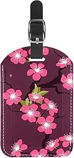 [WOSHJIUK] Luggage Tags,2 Pack Labels Suitcase Tags,Pink Cherry Blossom,Luggage Tags Privacy Protection Travel Bag Tag