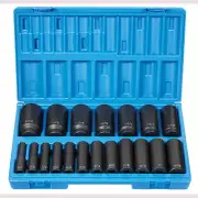Grey Pneumatic 1719D 1/2" Dr. 19 Pc. Deep Length Fract. Set - 12 Point