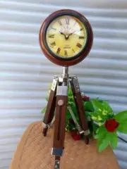 Table Clock Desk Clock Home/Office Decor Tripod Clock Maritime Round Clock Gift