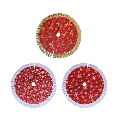 Christmas Tree Skirt Cartoon Decor Rustic Tree Skirt Christmas Tree Mat
