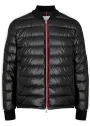 Moncler Arroux Quilted Shell Bomber Jacket - Black - 6 6