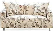 Lamberia Spandex Fabric Stretch Sofa Slipcover Couch Covers for Loveseat with One Pillow Case 54-70 Blooming Flower