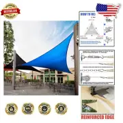 23' Blue Triangle Heavy Duty Sun Shade Sail - Temperature Control &