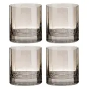 4PK Tempa Ava 305ml/9cm Crystal Whisky Glass Tumbler Drinkware Set Champagne