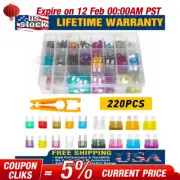 220x Car Fuses Assortment Kit ATM APM Blade Fuses Automotive Standard & Mini! (for: Fiat)