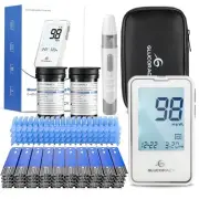 Blood Glucose Monitor Kit with 100 Blood Sugar Test Strips & Lancets, Glucome...