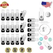 Durable 20-Pack 4GB USB Flash Drives with Swivel Design - Ideal for Promotion