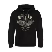 Evel knievel Motorcycles Sweatshirt With Cap Epic Black Size 2XL