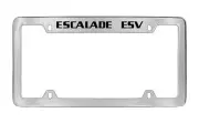 Cadillac Escalade ESV Chrome Plated Brass Metal License Plate Frame Holder