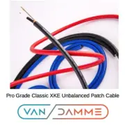 Van Damme Classic XKE Unbalanced Pro Patch Cable, Blue - Per 10 foot, bulk