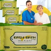 LUREME Easy Bath Wet Wipes Value Pack of 1 Extra Large Bed Bath Towels for Adults, Patient, Baby Wipes. Refreshing Moisturizing Sponge Bath. Microwaveable Easy Bath Wet Wipes (MOQ4) 10 Wipes/Pack