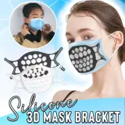 2/5/10PCS Silicone 3D Face Cover Bracket Foldable Bracket Washable Reusable Rack