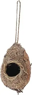 CAXUSD Hanging Bird Nest Garden Accessory Natural Woven Birdhouse for Birds Elegant Rustic Decoration for Outdoor Spaces for Parrots Canaries and Larks