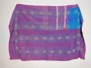Bohemian Rare fine stitched Purple Geometric Bedspread Throw Cotton Blanket