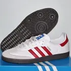Adidas Originals Samba OG Shoes Men 10.5 11 11.5 IG1025 White Scarlet Sneakers