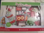 American Girl Wellie Wishers Doll Holiday Baking Set NRFB Elf Outfit Aprons New