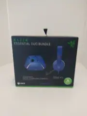 Razer Essential Duo Bundle Shock Blue Kaira X Headset & Charging Stand for Xbox