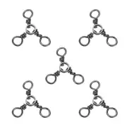 50Pcs 3 Way Cross Line Swivel Fishing Tackle Stainless Steel #3/0 143LB