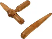 2pcs Massage Tool Natural Wood Scraping Plate for and Facial Massage Comfortable Grip Scraping Board for Relaxation Durable and Practical present