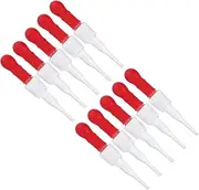 Mobestech 10pcs Dropper Bottle Dropper Dripper Liquid Dropper Reusable Pipette Droppers Eye Dropper Sauce Dropper for Craft Pot Essential Oil Transfer Container Red Rubber Caps Dropper Glass