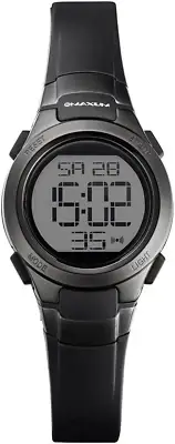 Maxum Minimax Black Silver Digital Watch for Women Adults Unisex-Adults Watch