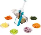 Safe Mandoline Slicer 5 in 1 Vegetable Food Potato Cutter, Strips Julienne Dicer
