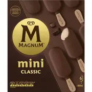 Magnum Mini Classic Ice Cream Sticks 6 pack