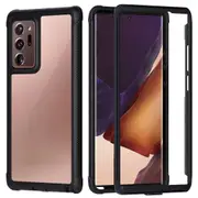Samsung Galaxy Note 20 Ultra Military Grade Shockproof Clear Heavy Duty Case Bumper Drop Protection Tough Cover (Black)