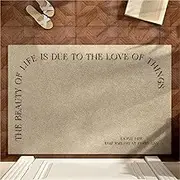Outdoor Rubber Door Mat-Solid PVC Backing Solid Thickness Waterproof Kitchen Indoor Floor Mat