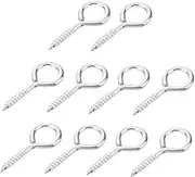 Mobestech Screw Hooks 10pcs Metal Eye Screws Wall Hanging Hooks for Wood Cable Management Mountable