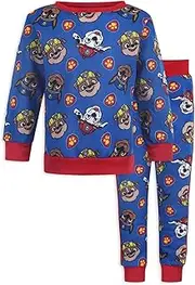 Nickelodeon Paw Patrol Boys’ Sweatshirt and Jogger Set for Toddler and Little Kids – Blue/Navy/Red
