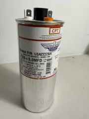 USA-MADE MOTOR RUN CAPACITOR, 80/5 MFD, 370/440 VAC
