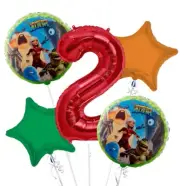 Monsters VS AliensBalloon Bouquet 2nd Birthday 5 pcs - Party Supplies
