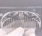 999 Fine Silver Pure Silver Hair Comb Double Fish Healthy Hair Care 4.05inch/58g