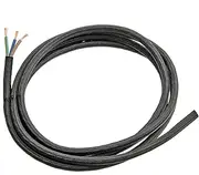 Spares2go 5m Universal Steam Generator Iron Mains Cable Flex Lead (3 Core, 5 Metre, Black)