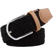 [Bigood] Womens Stretch Canvas Elastic Woven Braided Belts Dress Belt